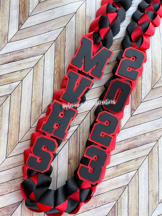 Custom Closed Lei with School Initials and Year